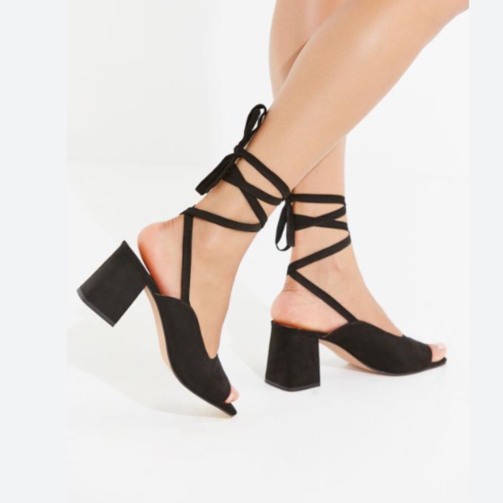 Uo Maggie Lace-Up Chic Glam Girly Romantic Boho Sexy Night Dance Classy Heels